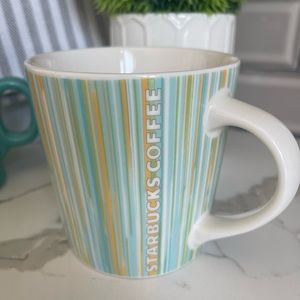 Starbucks 2005 spring stripes pastel 16 oz mug
